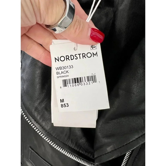 Walter Baker Liz Leather Crop Moto Jacket Walter Baker NWT - M - Picture 6 of 7